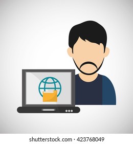 File design. Online concept. Isolated illustration, editable vector