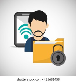 File design. Online concept. Isolated illustration, editable vector