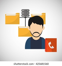 File design. Online concept. Isolated illustration, editable vector