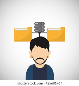 File design. Online concept. Isolated illustration, editable vector