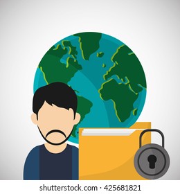 File design. Online concept. Isolated illustration, editable vector