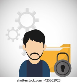 File design. Online concept. Isolated illustration, editable vector