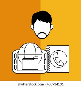 File design. Online concept. Isolated illustration, editable vector