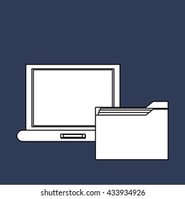 File design. Online concept. Isolated illustration, editable vector