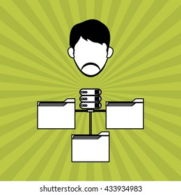 File design. Online concept. Isolated illustration, editable vector