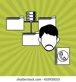 File design. Online concept. Isolated illustration, editable vector