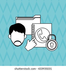 File design. Online concept. Isolated illustration, editable vector