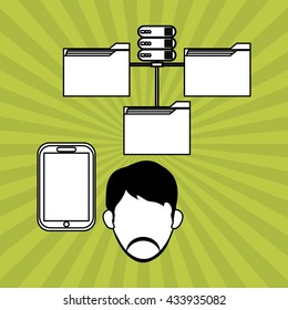 File design. Online concept. Isolated illustration, editable vector