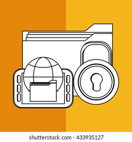 File design. Online concept. Isolated illustration, editable vector