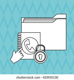 File design. Online concept. Isolated illustration, editable vector