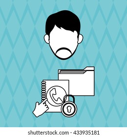 File design. Online concept. Isolated illustration, editable vector