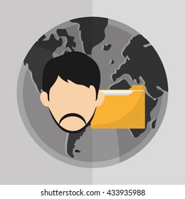 File design. Online concept. Isolated illustration, editable vector