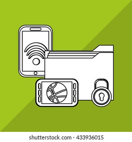 File design. Online concept. Isolated illustration, editable vector