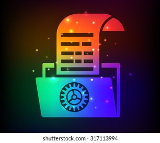 File design,abstract rainbow concept,clean vector