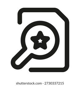 File detailed professional line icon. Professional Line Vector Icon with modern document information concept, minimal clean outline design and scalable data symbol
