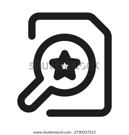 File detailed professional line icon. Professional Line Vector Icon with modern document information concept, minimal clean outline design and scalable data symbol
