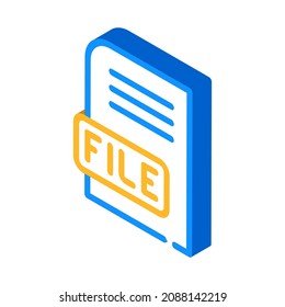 file digital document isometric icon vector. file digital document sign. isolated symbol illustration