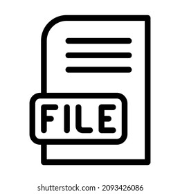 vector de icono de línea de documento digital de archivo. signo de documento digital de archivo. símbolo de contorno aislado ilustración negra
