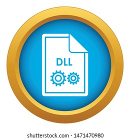 File DLL icon blue vector isolated on white background for any design
