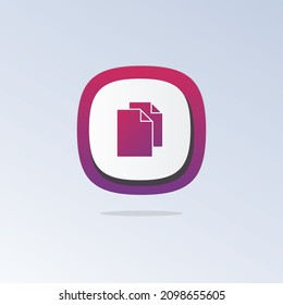 File, document 3D icon. File, Document, Printing. Icons web, logo, button. 3D vector Illustrations. Concept for favicon, app icon, web banner, logo
