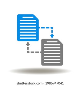 File Document With Arrows Exchange Vector Illustration. Transfer And Exchange Data Symbol. EDI Electronic Data Interchange Icon.