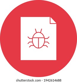 File, document, bug, virus icon vector image. Can also be used for cyber security. Suitable for use on web apps, mobile apps and print media.
