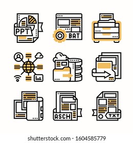 File and Document Color icons Pack vector