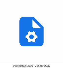 file document configuration settings cog icon sign vector