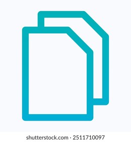 File And Document, Copy Page, Paper Vector Icon, User Interface, User Experience, Isolated Lineal Gradient Icon.