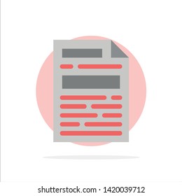 File, Document, Design Abstract Circle Background Flat color Icon