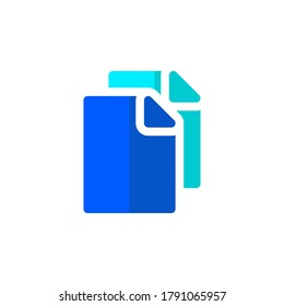 File document flat icon. Symbol vector on white background.
