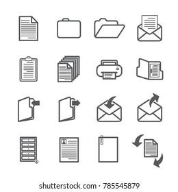 File document folder icon vector design