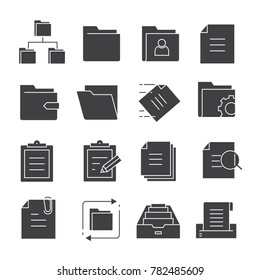 file, document and folder icons