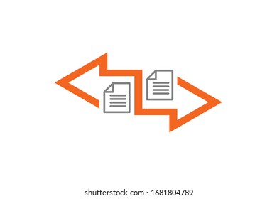 file or document folder transfer icon logo