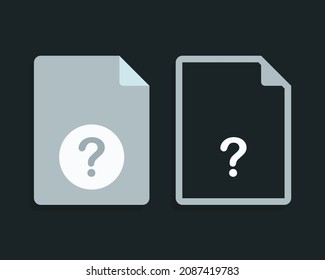 File document help icon. Paper with question mark. Illustration vector