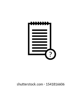 File document help icon. Question mark symbol. Circle flat button with shadow. Modern UI website navigation. Vector