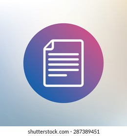 File document icon. Download doc button. Doc file symbol. Icon on blurred background. Vector