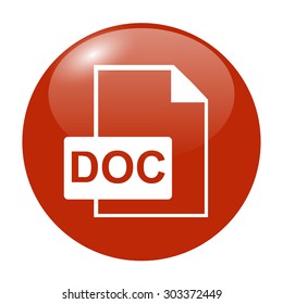 File document icon. Download doc button. Vector