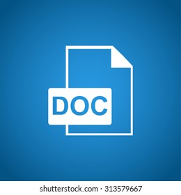 File document icon. Download doc button. Vector