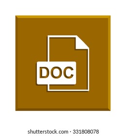 File document icon. Download doc button. Vector