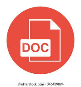 File document icon. Download doc button. Vector