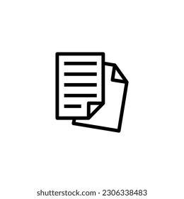 File document icon in line style. Vector illustration