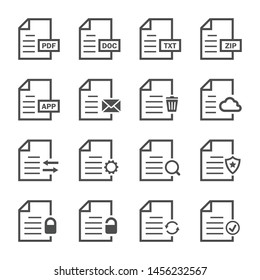 File and Document icon set