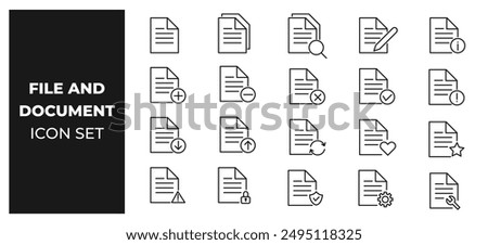 file and document icon set