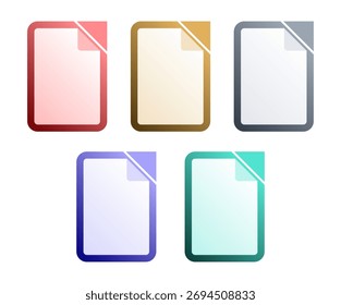 File and document icon set. A set of graphic templates of files and documents. EPS10 Vector illustration