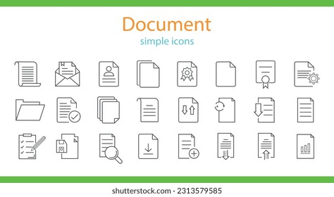 File document icon set, document icons set vector, document vector, 