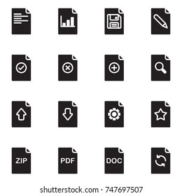 File document icon set. Simple Set of Document Flow Management Vector Line Icons
