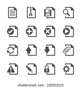 File Document Icon Set, Vector Eps10.