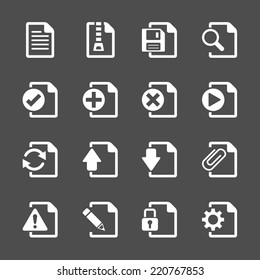 file document icon set, vector eps10.