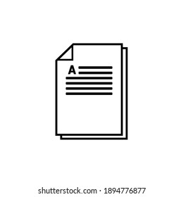 File and document icon, simple vector